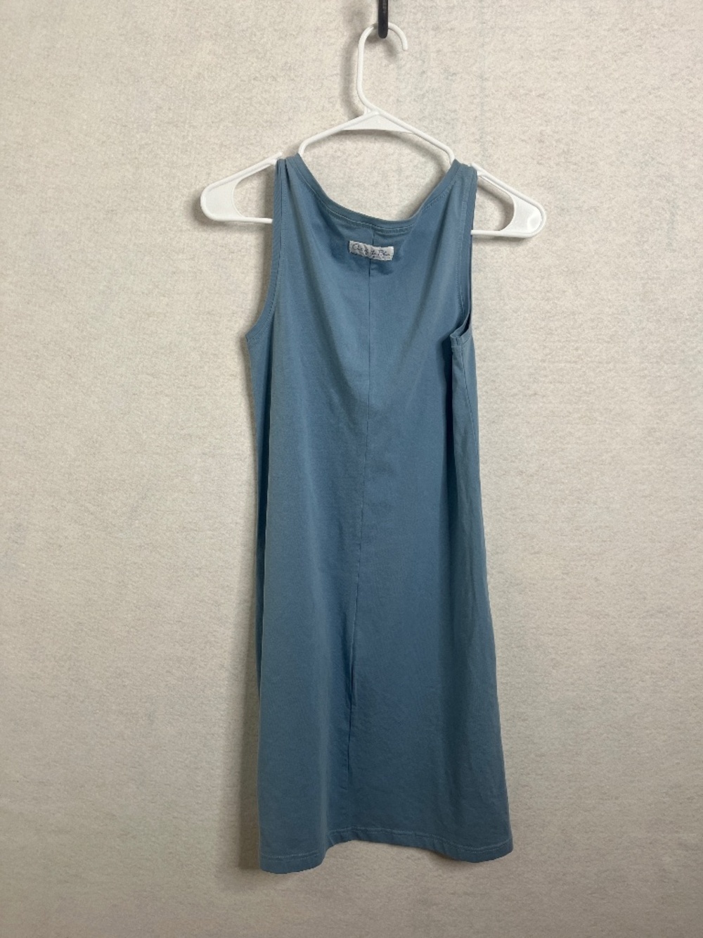 Out of the Blue Blue Tank Dress Sleeveless Stretch Mini Dress Casual - Picture 2 of 3